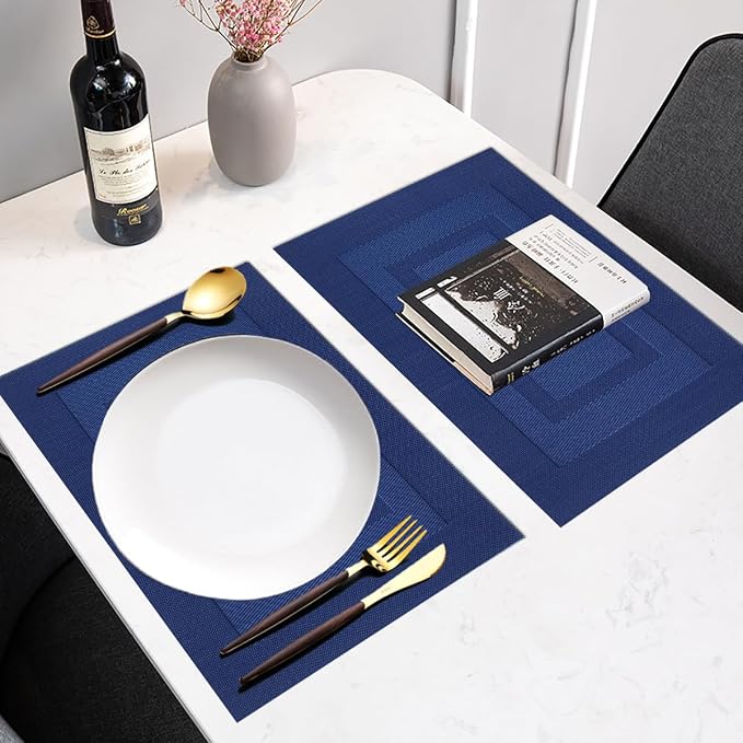PIGCHCY Placemats Set of 8 Washable Durable Place Mats Vinyl Heat Resistant - Image 4