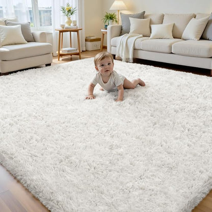 6x9 Area Rug for Living Room, Ultra Soft Fluffy Shag Rugs for Bedroom, Non-Slip by Yidanamy