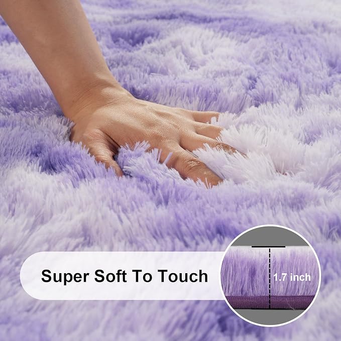 3x5 Rugs for Bedroom, Fluffy Area Rugs for Living Room, Small Fuzzy Shag Soft - Image 2