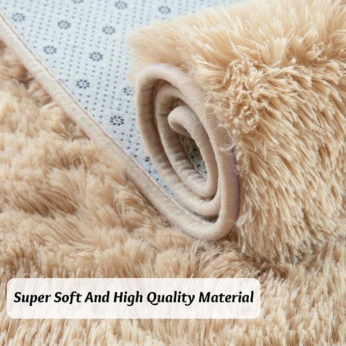 Andecor Soft Fluffy Bedroom Rugs, 8 x 10 Feet Indoor Shaggy Plush Area Rug - Image 8