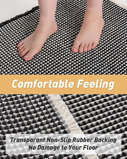 AMOAMI Upgraded Waffle Bath Mat, Super Absorbent Non Slip Bath Mats - Image 5