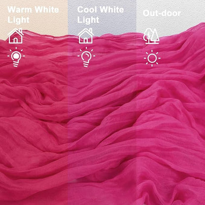 Hot Pink Cheesecloth Table Runner Wedding Baby Shower Home Decor | 35x120 - Image 7