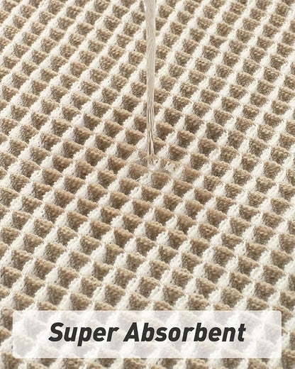 AMOAMI Upgraded Waffle Bath Mat, Super Absorbent Non Slip Bath Mats - Image 3