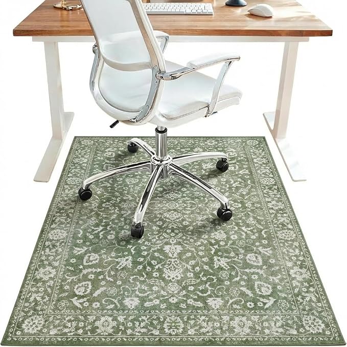 48"x72" Office Chair Mat for Hardwood Tile Floor, Under Desk Carpet Protector by BESBLEE