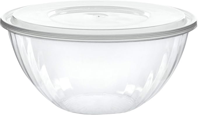 Reusable 150 Ounce Round Crystal Clear PlasticBowls Pack of 4 by PLASTICPRO