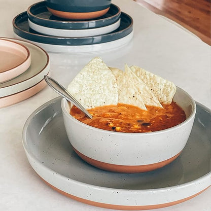 Mora Ceramic Flat Bowls Set of 4-25 oz- - Image 5