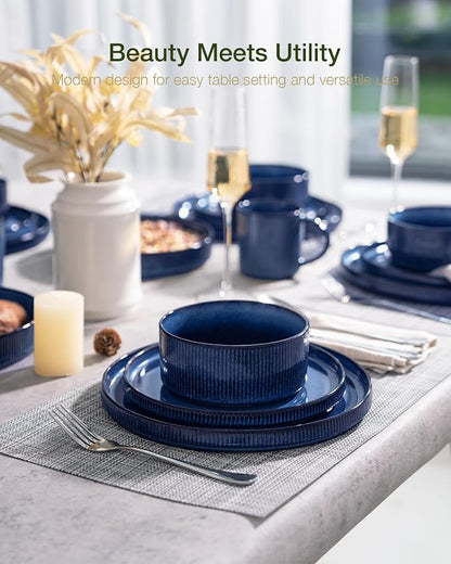 Famiware Star Ceramic Plates and Bowls Sets, Reactive Glaze Dishes - Image 2