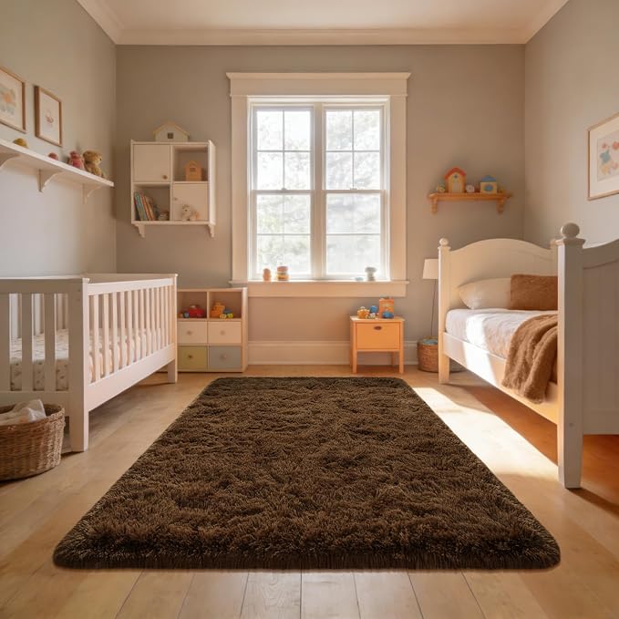Andecor Soft Fluffy Bedroom Rugs, 3 x 5 Feet Indoor Shaggy Plush Area Rug - Image 4