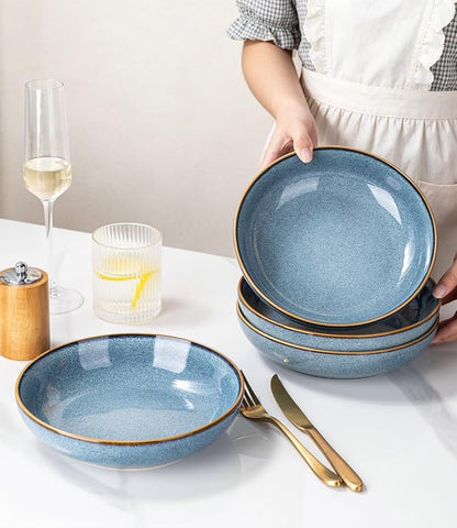 AmorArc 8.5'' Large Pasta Bowls, 36oz Ceramic Salad Serving Bowls Set of 6 - Image 6
