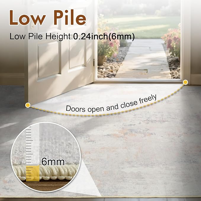 5x7 Ft Area Rugs for Living Room, Soft Non-Slip Washable Rugs Modern Abstract - Image 8