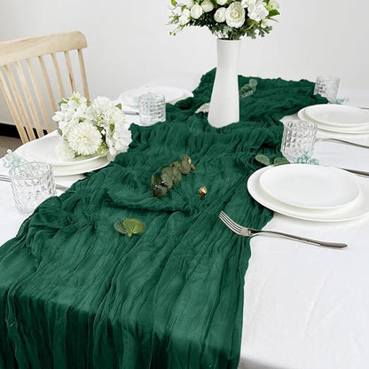 1 Pack Cheesecloth Table Runner 10Ft Christmas Gauze Boho Table Runners - Image 7