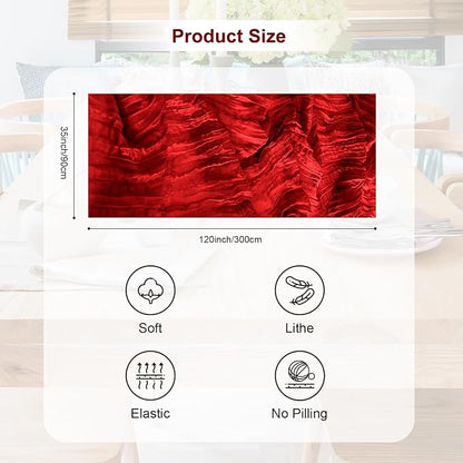 1 Pack Burgundy Cheesecloth Table Runner 35x120 Inch 10Ft Rustic Gauze Cheese - Image 4
