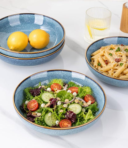 AmorArc 8.5'' Large Pasta Bowls, 36oz Ceramic Salad Serving Bowls Set of 6 - Image 5