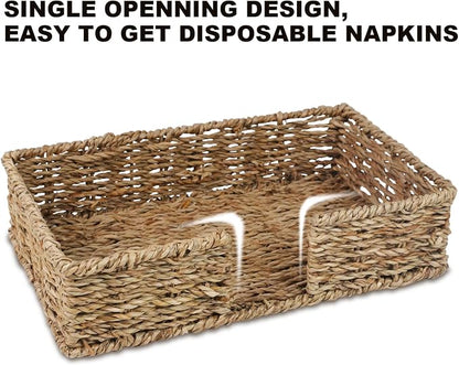 Kordory Seagrass Disposable Guest Towel Holder Tray - Image 3
