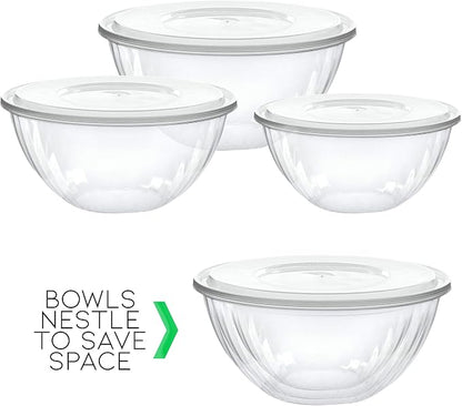 Reusable 150 Ounce Round Crystal Clear Plastic Bowls - Image 7