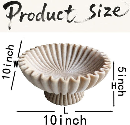 10" Large Decorative Bowl decor, Scalloped Bowls - Image 5