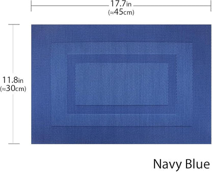PIGCHCY Placemats Set of 8 Washable Durable Place Mats Vinyl Heat Resistant - Image 2