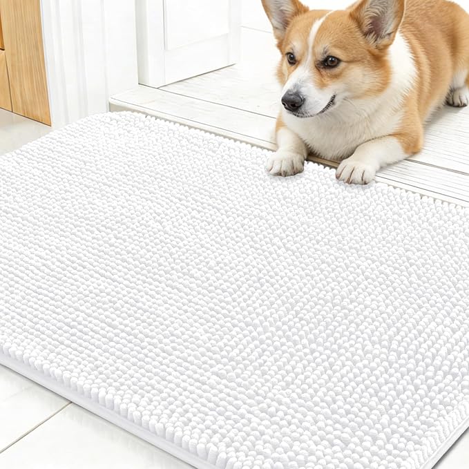 OLANLY Dog Door Mat for Muddy Paws 30x17, Absorbs Moisture and Dirt, Absorbent by OLANLY