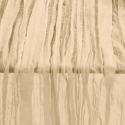 1 Pack Nude Cheesecloth Table Runner 35x120 Inch 10Ft Rustic Gauze Cheese Cloth - Image 4