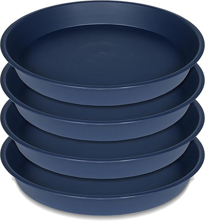 4 Pack of 16 inch Plant Saucer, Heavy Duty Round Plant Trays by Bleuhome