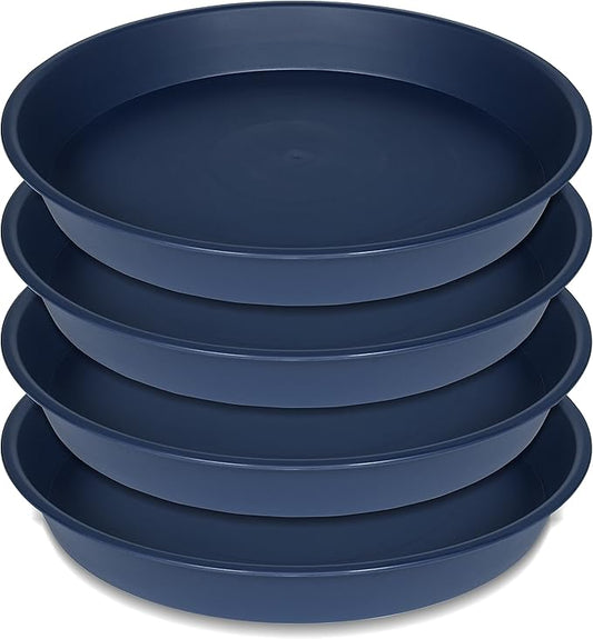 4 Pack of 16 inch Plant Saucer, Heavy Duty Round Plant Trays by Bleuhome