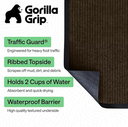 GORILLA GRIP Waterproof Traffic Guard Door Mat, 2 Pack Heavy Duty Entryway Mats - Image 2