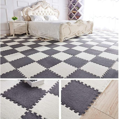 Smabee Interlocking Carpet Shaggy Soft EVA Foam Mats Fluffy Area Rugs - Image 9