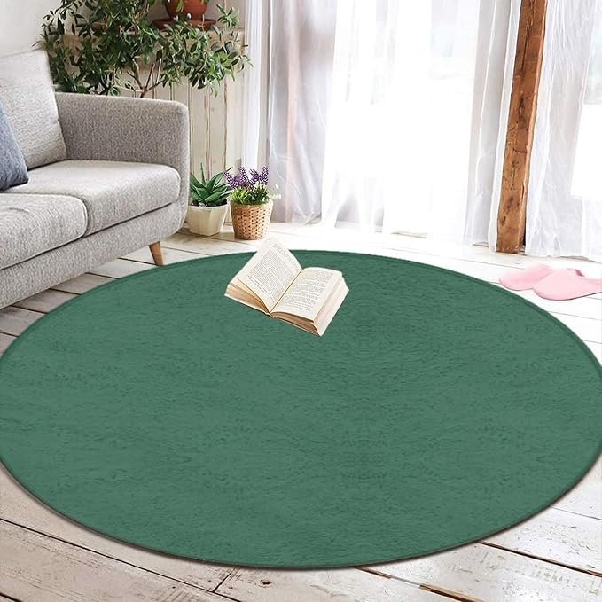 Room Sofa Yoga Soft Round Carpet, Home Decor Non Slip Kitchen Office Circle Rug - Image 5
