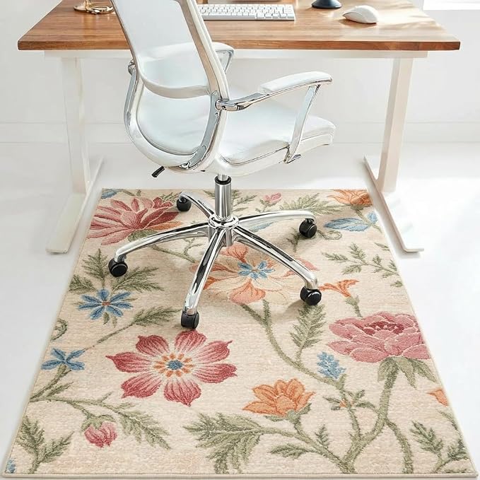 48"x60" Office Chair Mat for Hardwood Tile Floor, Under Desk Carpet Protector by BESBLEE