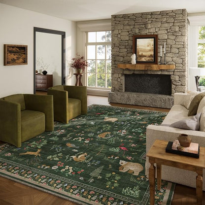 Machine Washable Rug for Living Room: 9x12 Area Rugs for Bedroom Stain by palohom