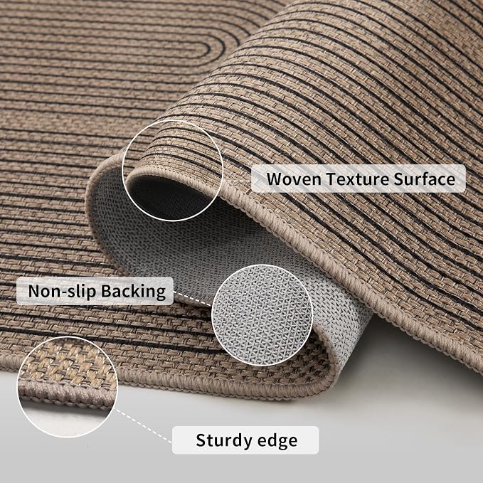 Tangsoo Rainbow Easy Jute Rug 8x10 Washable Area Rugs - Image 3