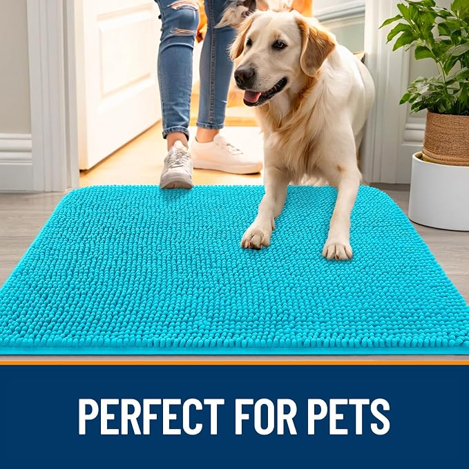 OLANLY Dog Door Mat for Muddy Paws 54x32, Absorbs Moisture and Dirt, Absorbent - Image 6