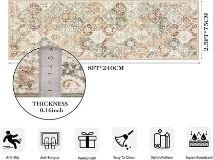 Lahome Moroccan Hallway Rug, Ultra-Thin Oriental Carpet - Image 2