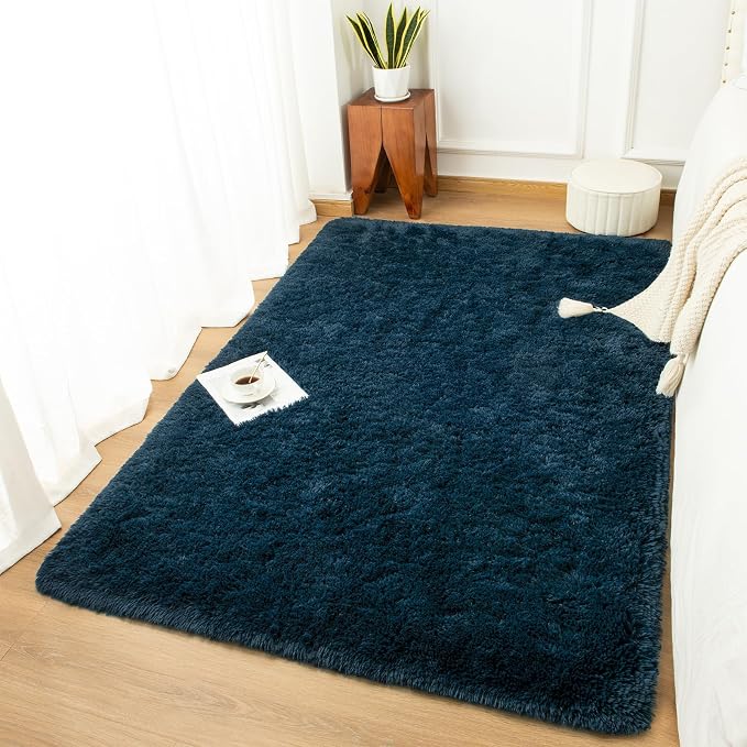 Andecor Soft Fluffy Bedroom Rugs, 3 x 5 Feet Indoor Shaggy Plush Area Rug - Image 2