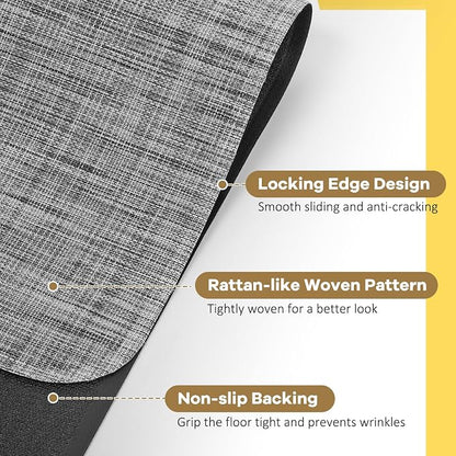 BesWin Large Office Chair Mat for Hardwood Floor, Heavy Duty PVC Floor - Image 3