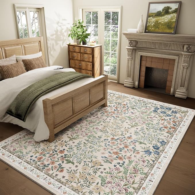Washable Area Rug for Living Room: 9x12 Area Rugs for Bedroom Vintage Stain - Image 2