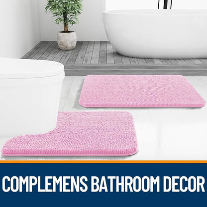 OLANLY Small Bathroom Rugs 24x16, Extra Soft Absorbent Chenille Bath Rugs - Image 7
