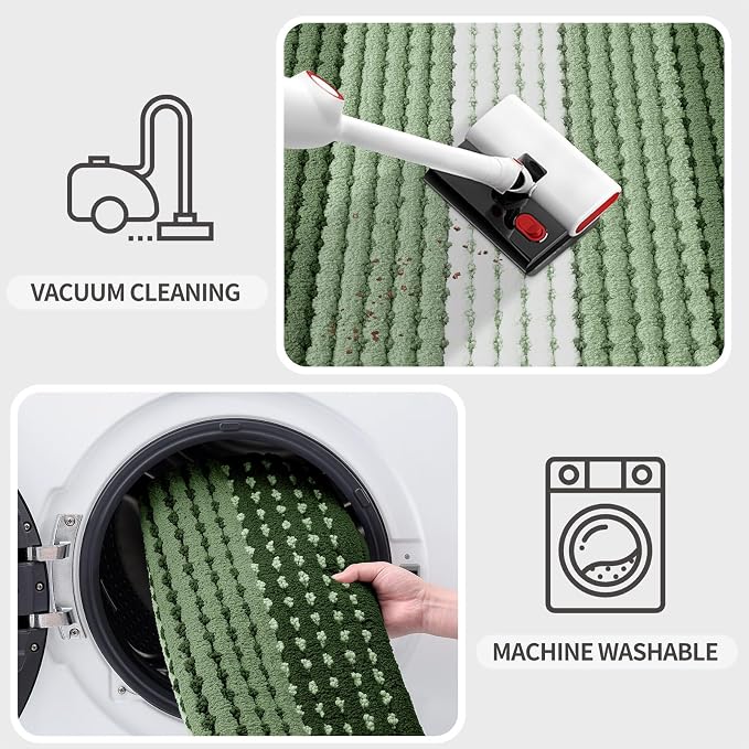 Kitinjoy Indoor Outdoor Door Mat, 59x24 Non-Slip Absorbent Dirt Trapper - Image 5