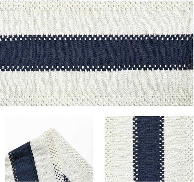 Artoid Mode Dark Blue Farmhouse Rustic Table Runner 12x60 Inch | Seasonal - Image 6