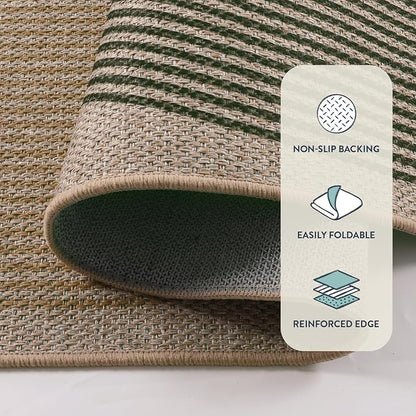 Lahome Enfys Modern Rainbow Easy Jute Rug, 8x10 Living Room Rug Indoor Outdoor - Image 4