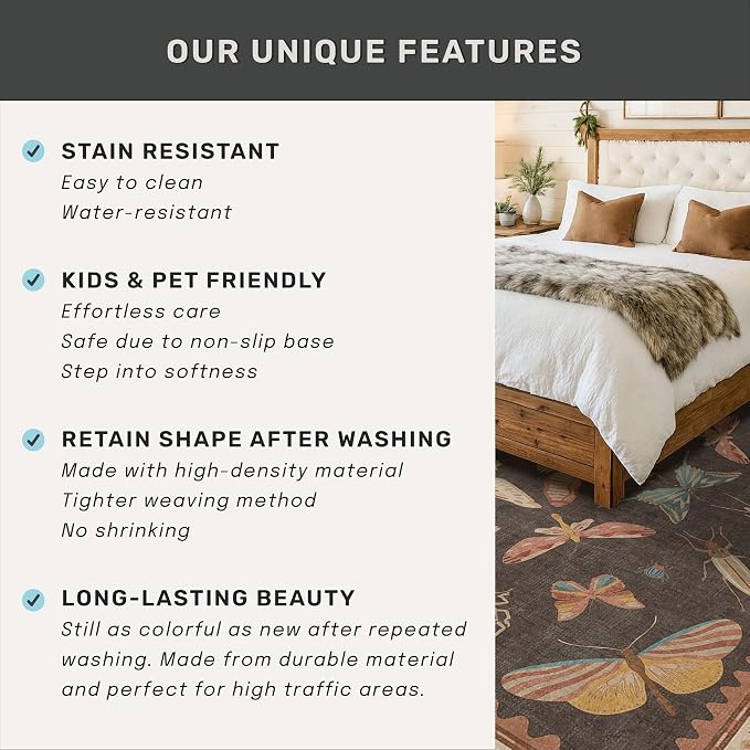 Brown 2x6 Indoor Rugs for Entryway - Image 7