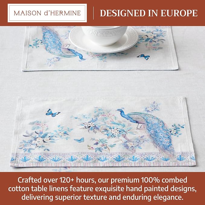Maison d' Hermine Placemats Set of 4 Reusable 100% Combed Cotton | Cloth Place - Image 3