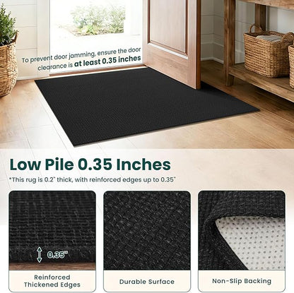 KOZYFLY Black 2.5'x18' Runners Rugs - Image 4