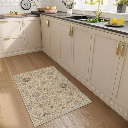 Machine Washable Boho Rugs for Entryway: Door Mat Indoor Entrance 2x3 Small - Image 4