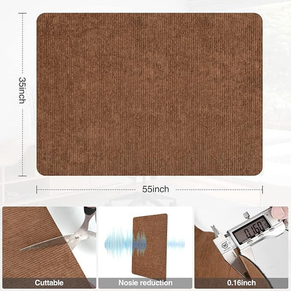 Placoot Desk Chair Mat for Hardwood Floor Corduroy Surface 1/6" Thick 55"x35" - Image 7