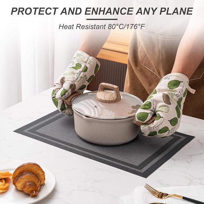 Placemats Set of 4 Washable Indoor | Outdoor Vinyl Place Mats - Image 4