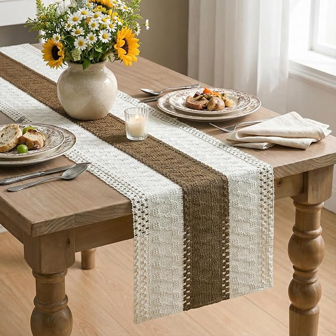 Artoid Mode Coffee Farmhouse Rustic Table Runner 12x36 Inch | Seasonal Holiday - Image 4