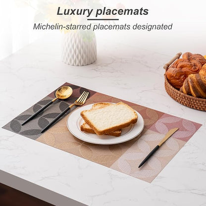 Placemats Set of 6 Washable Indoor | Outdoor Vinyl Place Mats - Image 5