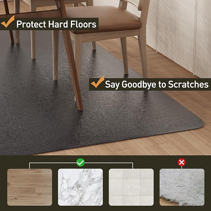 Area Floor Mat for Home, Spill Resistant Hard Floor Protector Cover for Mud Room - Image 4
