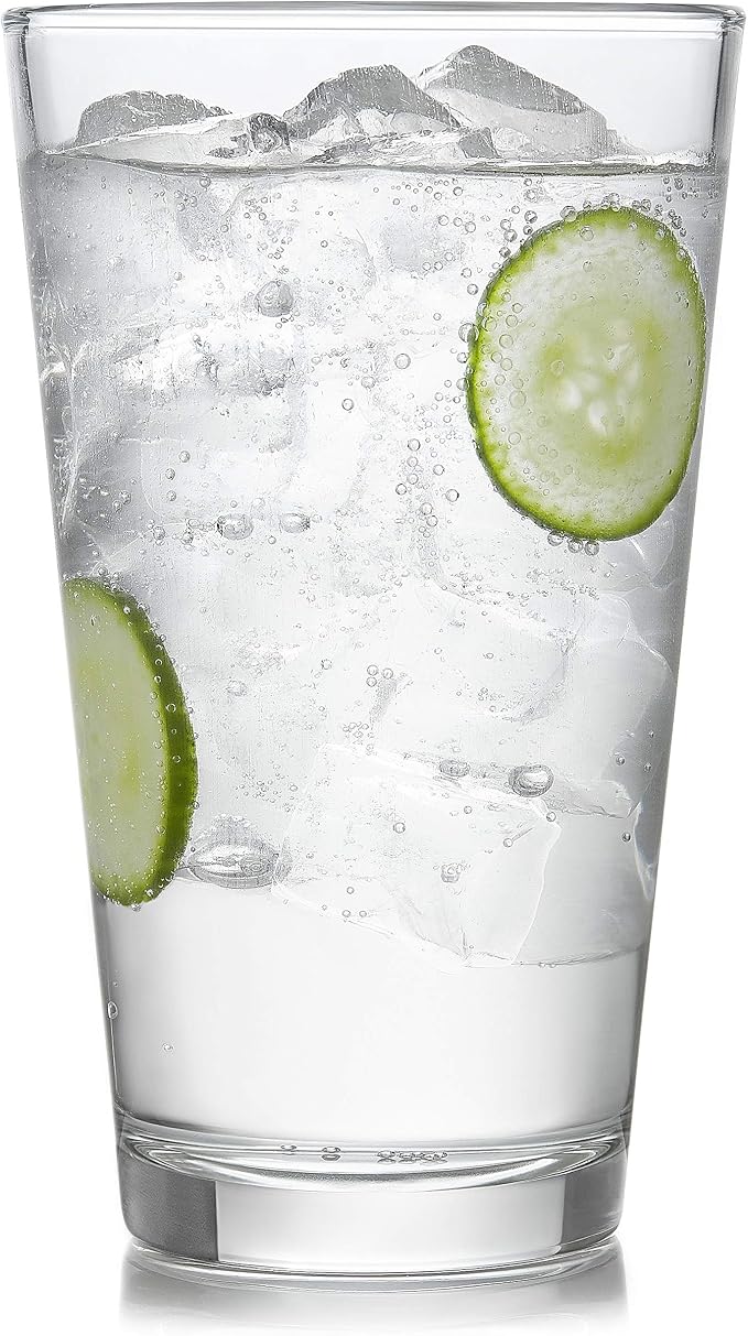Libbey Preston Tumbler & Rocks Drinking Glasses Set of 16, All-Purpose Cups | - Image 7
